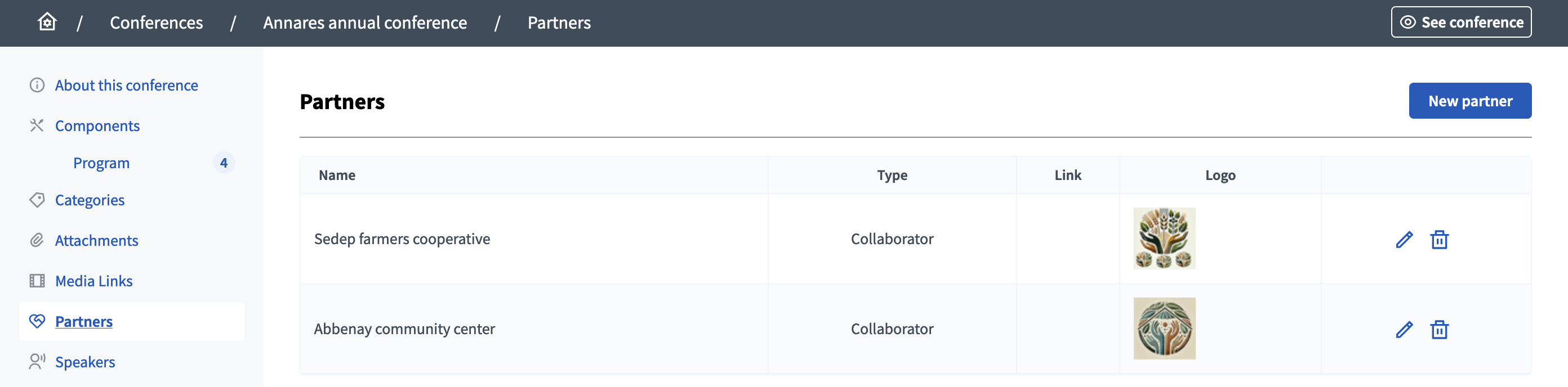 Conferences partners